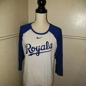 Nike  royal white tee